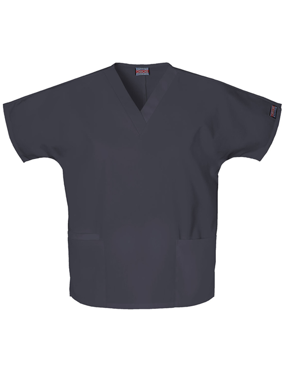 Picture of Pewter V Neck 2 Pockets Scrub Top